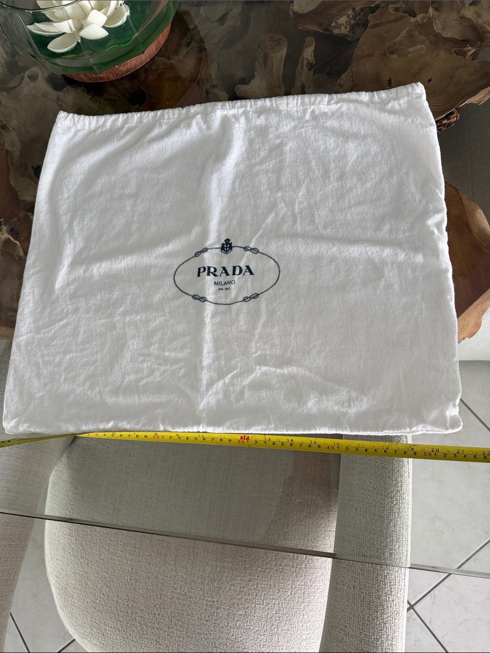 Prada large fabric dust bag
